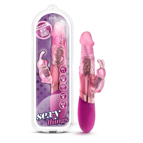 pink rabbit with bunny clit stim and rotating beads