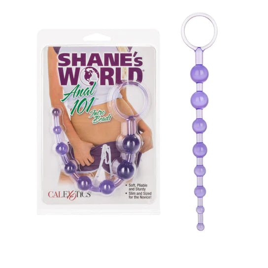 shanes world anal 101 anal beads purple by California exotics source adult toys