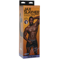 an orange display box depicting a black man in black underwear