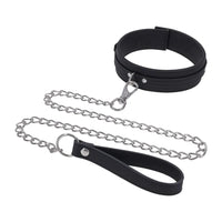 black collar and leash