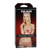 blonde female with red and peach lingerie with finger held up by mouth on box cover