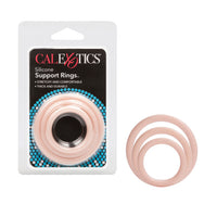 3 pack of beige silicone support rings in cal exotics package