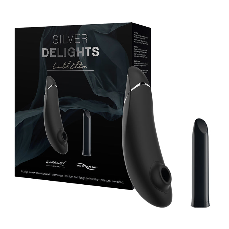 black clit stim vibrator with sleek straight black vibrator with box