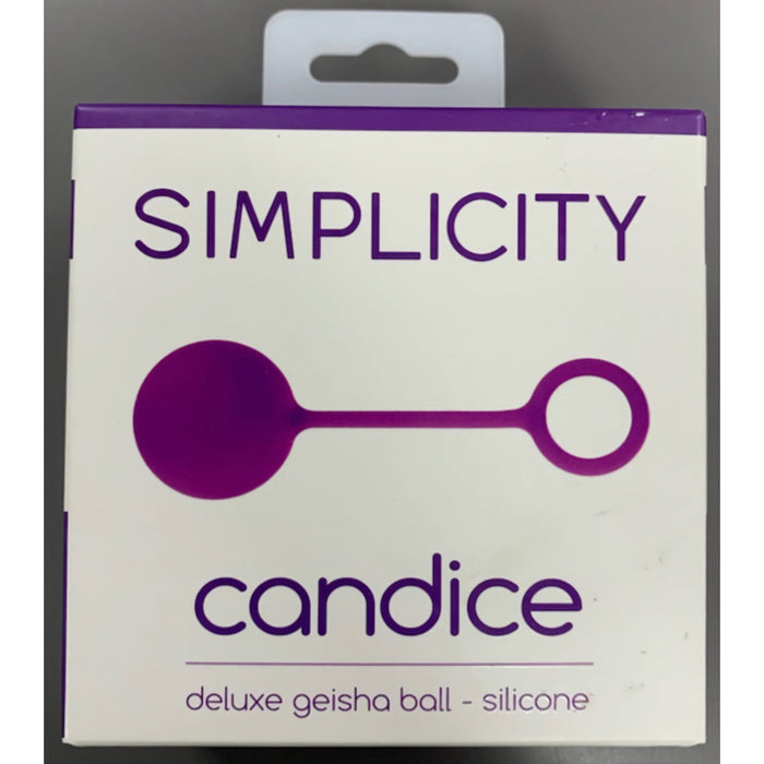 picture of purple single kegel with tail on box
