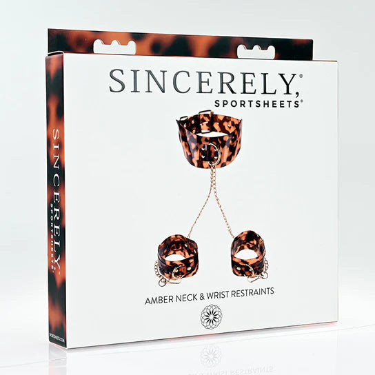 Sincerely Amber Neck & Wrist Restraint by Sportsheets