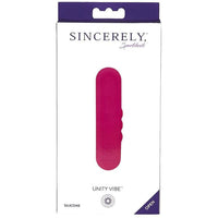 a white box depicting a pink vibrator with three buttons along the side