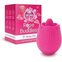 Pink 'Rose Buddies' product with packaging on a white background