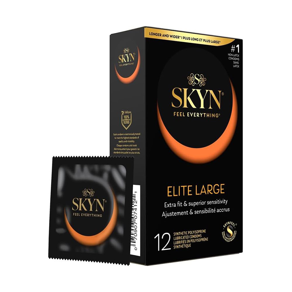 12 pack box of skyn elite large condoms