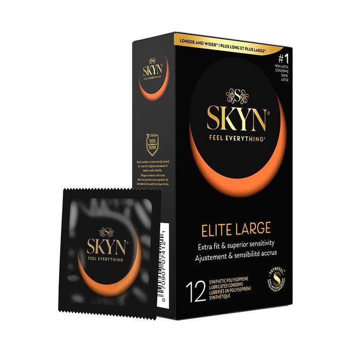 12 pack box of skyn elite large condoms