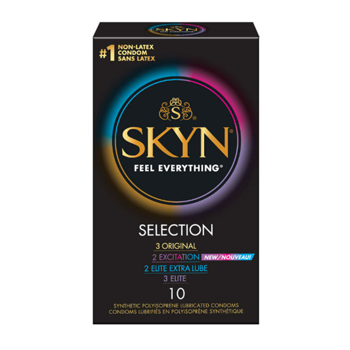 SKYN condom packaging on a white background