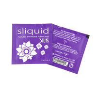 purple foil sampler pack of sliquid silk lubricant