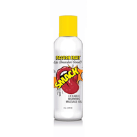 Smack lip smackin good lickable flavored edible warming massage oil featuring a 2oz  bottle.