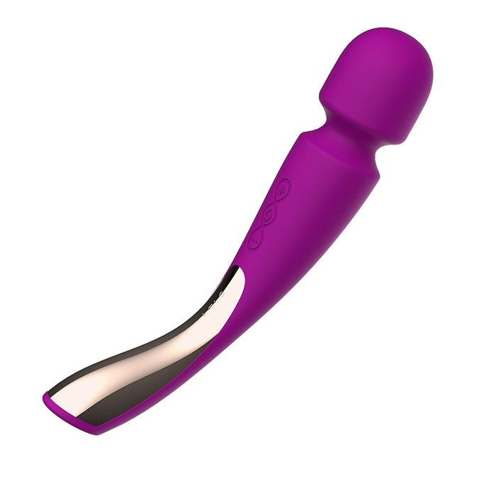 purple magic wand with gold plating