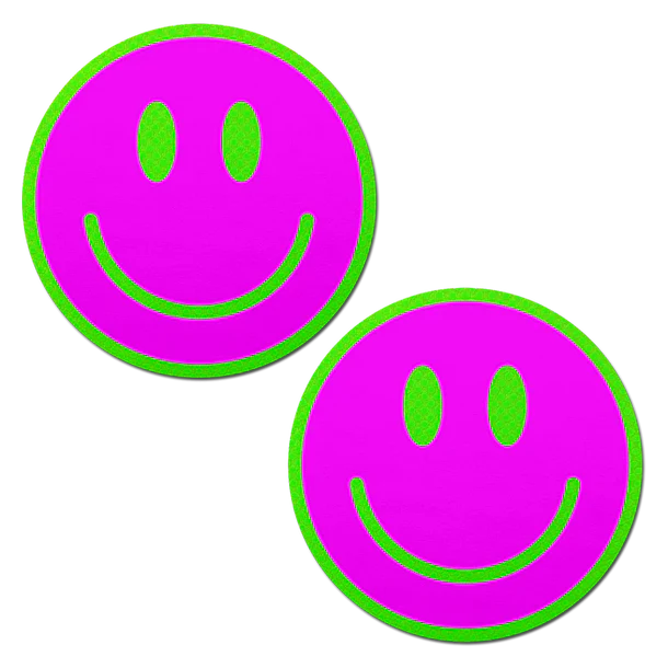pink smiley face breast pasties 