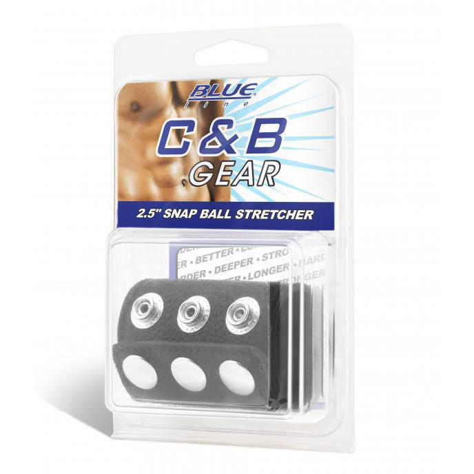 2.5" black leather snap ball stretcher in c&b gear package