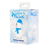 snowman clitoral suction vibrator with blue santa hat and blue scarf