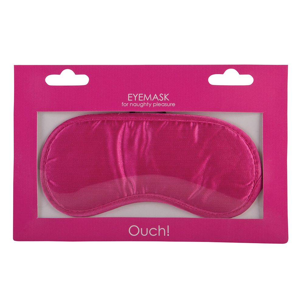 pink soft eye mask with packaging