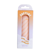 Silicone softies dual layer vibrating bullet in packaging with 'Softies' branding on a white background