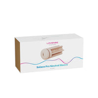 Box of Lovense Solace Pro Neutral Sleeve on a white background