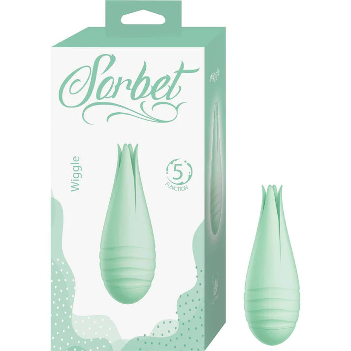 Serbet Wiggie product packaging with a green color scheme on a white background