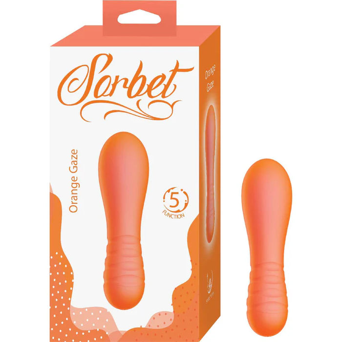 Orange Serbet product with packaging on a white background
