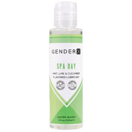 mint, lime, and cucumber flavored lubricant in 4oz clear bottle with green label