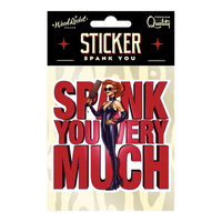 spank you very much sticker