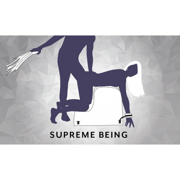 diagram of couple using spanking bench in supreme being position