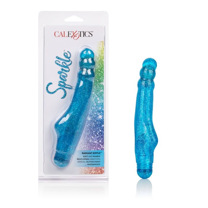 blue 7" waterproof jelly vibrator