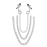 silver nipple clamps with chain
