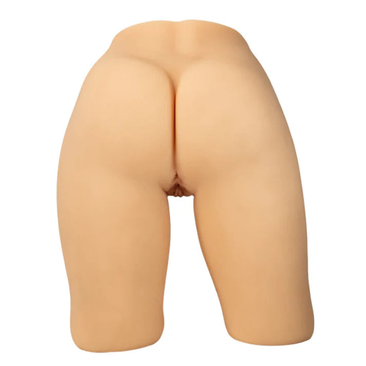 Beige female lower body masturbator on a white background