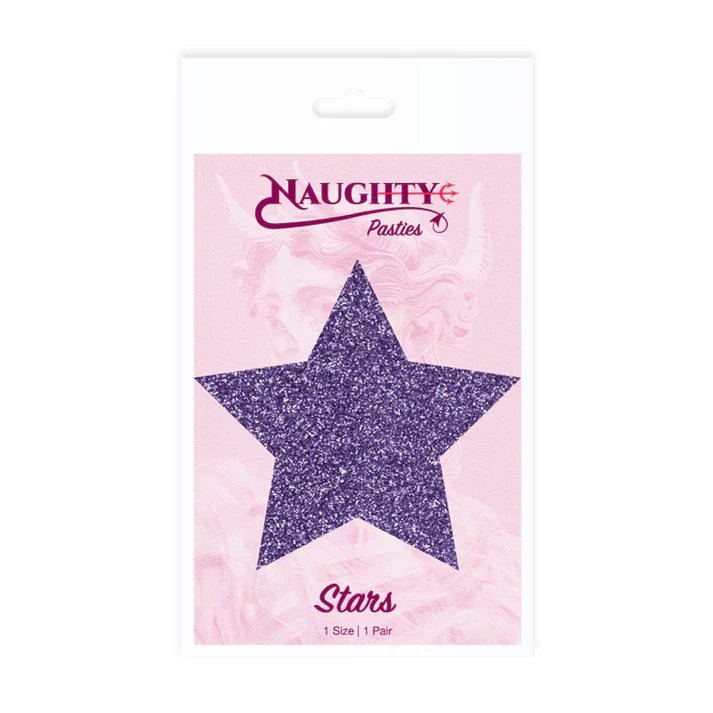 purple glitter star nipple pasties