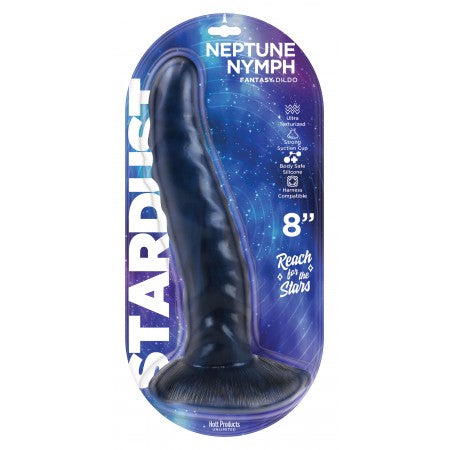 dark blue curved dildo