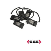 black stealth locks with individual serial numbers