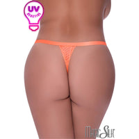 mesh thong with a thick elastic waistband