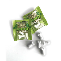 suck a bag of minty dicks candy 2 pack on white background