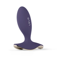 Purple silicone surfer 2 anal plug with 'LELO' branding on a white background