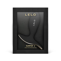 LELO Surfer 2 unisex anal vibrating plug packaging on a white background