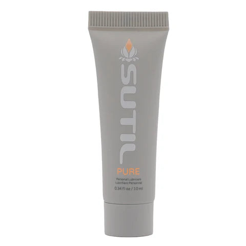 Sutil Pure personal lubricant tube on a white background