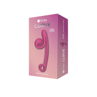 svibe snail curve duo vibrator on box packaging in fuchsia 