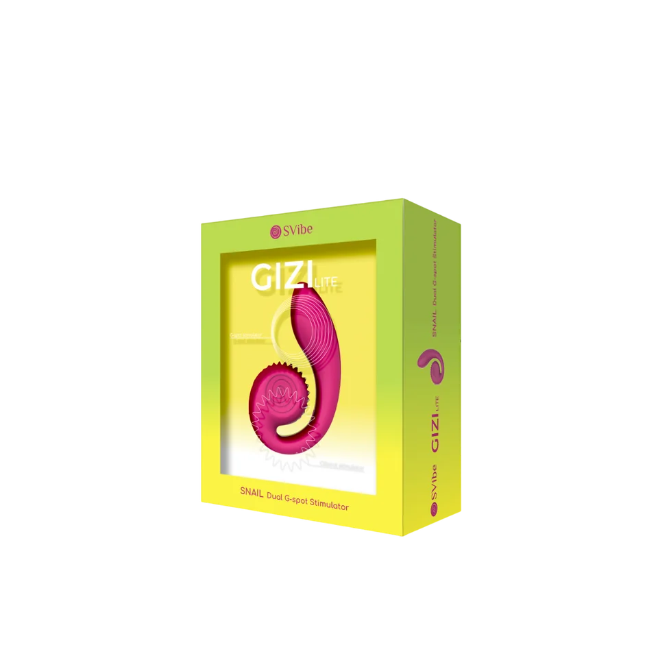 curved pink snail g spot vibrator in box packaging