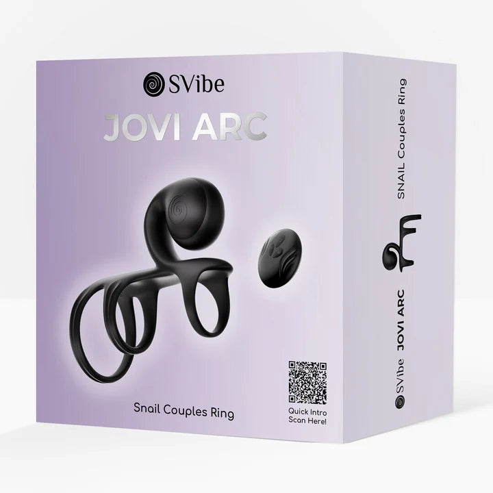 snail jovi arc couples cock ring on box packaging
