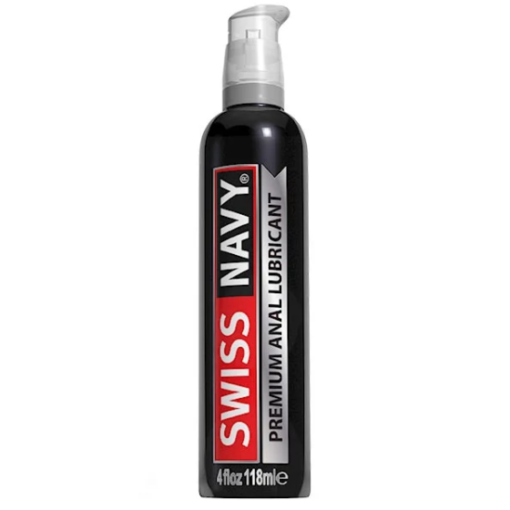 Swiss Navy premium anal lubricant bottle on a white background