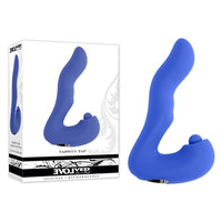 wavy vibrator with clitoral clit bumper in the shape of an L