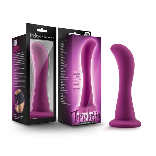 curved tip with bottom base dildo purple
