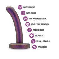 purple pegging didlo with specs chart 