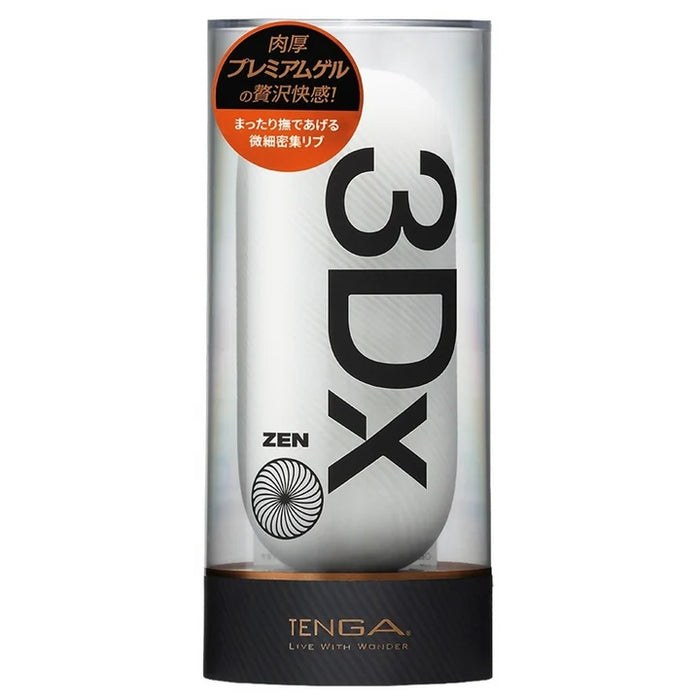 tenga 3dx zen masturbator in clear tube