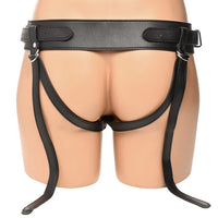 Black leather harness on a mannequin