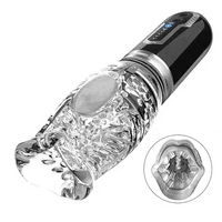 masturbator with crystal-like design and close-up inset on a white background