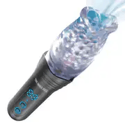 automatic masturbator with digital display on a white background